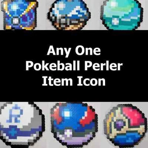 Any One Pokeball Pokemon Perler Item Icon - Picture 1 of 5