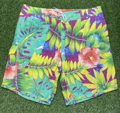 Pantalones Cortos de Natación Polo Ralph Lauren Floral Multicolor Hawaiano Hibisco Para Hombre’s 40 Foto 1 de 4