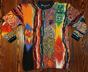 Vibrant Coogi Australia Sweater Tag S Can Fit Med, A True Grail Piece! - Picture 1 of 7