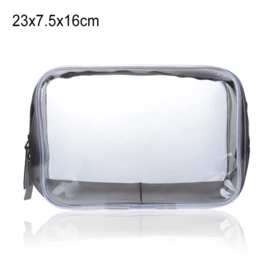 Bolsas de cosméticos transparentes impermeables Bolsa de almacenamiento Estuche de maquillaje Bolsa de artículos de tocador Foto 1 de 4