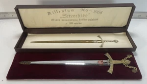 Mini réplica de espada de coronación Millenium 966-1966 Szczerbiec de los reyes polacos de colección - Imagen 1 de 23
