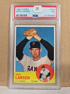 1963 TOPPS DON LARSEN 163 Giants Set Break PSA 7 NM 5866 - Picture 1 of 2