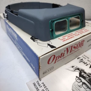 Vintage Donegan OptiVISOR DA-4 lente di ingrandimento visiera lente vetro regolabile made in USA - Foto 1 di 15