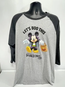NWT Disney 2019 Halloween Party LET'S BOO THIS T-Shirt Top Size XL MNSSHP Glows - Picture 1 of 11
