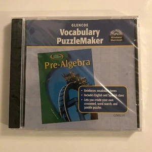 Glencoe CD - Pre-Algebra - Vocabulary PuzzleMaker CD-ROM - Picture 1 of 2