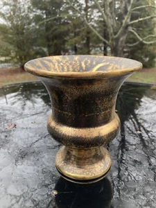 Vintage 1950's Stangl Black Gold Art Pottery Urn Vase 6” EXC - Picture 1 of 3