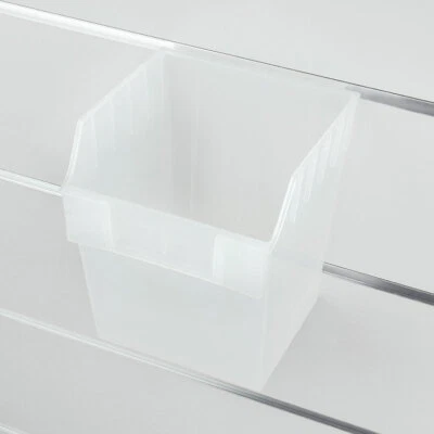 TRL TRADER LINE Behälter Kunststoffkorb TOP 15X15X18 cm Milch Weiß Slatwall