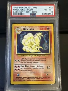 PSA 8 - Pokemon Base Set Ninetales - 4ª impresión - 1999-2000 - impresión Reino Unido - Imagen 1 de 2