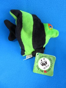 green & black ANGEL FISH CUDDLY BEANIE soft toy ANNA CLUB PLUSH WWF - Picture 1 of 5