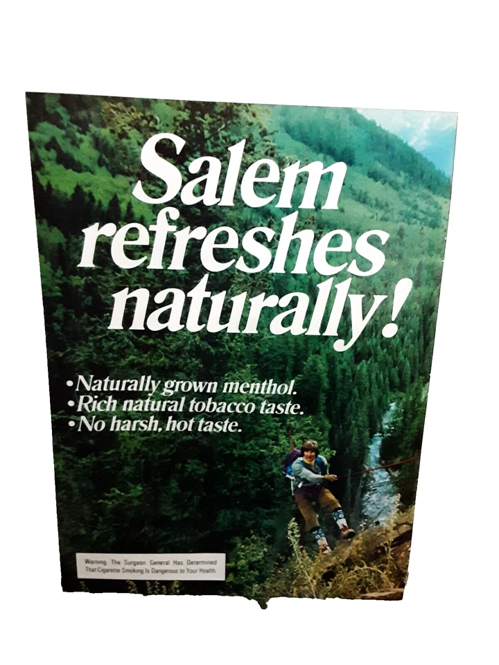 1973 Salem сигареты освежает естественно оригинальная печатная реклама 70-х - Изображение 1 из 1