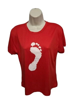 Camiseta deportiva roja grande 2011 2nd Annual New York City Barefoot Run para mujer Foto 1 de 4