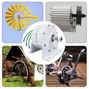 800W Permanentmagnet-Generator 3-phase 24V 48V Dynamo Alternator mit Laderegler - Picture 1 of 23
