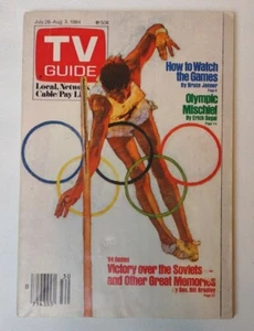 TV Guide - SUMMER OLYMPICS Jul 28-Aug 3, 1984 article by Bruce Jenner NO LABEL - Picture 1 of 11