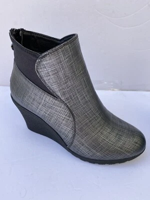 Secret Celebrity As 9 Alana Black/grey Ankle Boots, Zipper New Womens - Image 1 of 4