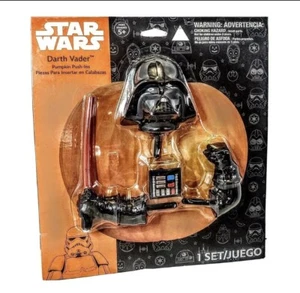 Darth Vader Star Wars Zucca Push-In Figura Halloween Disney Cake Topper - Foto 1 di 2
