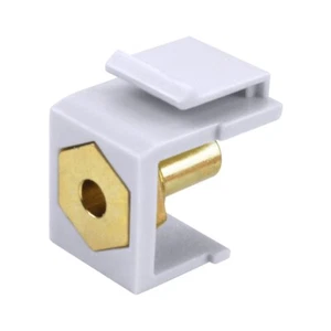 Construct Pro™ Solder Tab Keystone Jack Insert (Female Banana Plug, White) - Bild 1 von 5