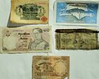 Mixed Lot Of 5 World Paper Money Bhutan, Canada, Germany, Pakistan And Other