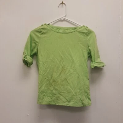 Basic Editions Mujer Top Verde XL(4/16) Algodón Poliéster Manga 3/4  Foto 1 de 4