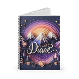 Cuaderno Espiral Línea Reglada Personalizado DIANE Montañas Quilling Design 7 - Imagen 1 de 6