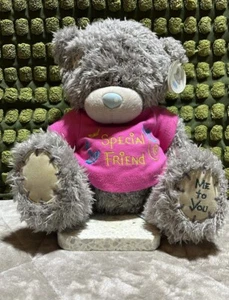 ME TO YOU - Special Friend - Tatty Teddy Bear, Grey with Blue Nose - with Tag - Picture 1 of 11