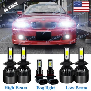 Fits for BMW 330Ci 325Ci 2001-2006 6PCS Combo LED Headlight Fog Light Bulbs Kit - Picture 1 of 12