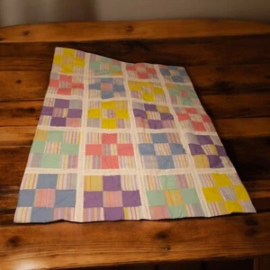 Baby Quilt Handmade 53”x41” Crib Blanket Boy's or Girl's Flannel Backed NEW - Picture 1 of 5