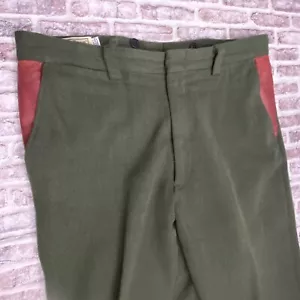 Pantalón guía de caza de lana de frijol LL de colección pantalones EE. UU. TALLA 36x29 lana garra cuero - Imagen 1 de 9