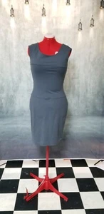 Women's Cynthia Rowley Cute Fitted Dress Zip Up Back Size M Gray knee length - Picture 1 of 12