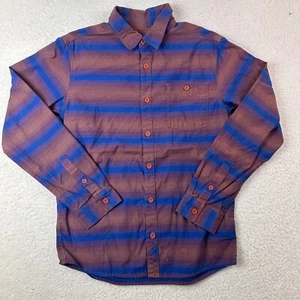 Mountain Hardwear Shirt Mens Small Blue Striped Long Sleeve Flannel - Picture 1 of 12