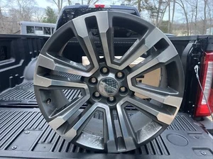 22" GMC YUKON WHEEL RIM FACTORY OEM 5822 2017-2020 MACHINED BLACK / Charcoal B - Bild 1 von 18