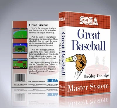 Sega Master System Case - NO GAME - Great Baseball - Image 1 of 3