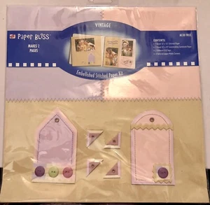 Westrim Paper Bliss VINTAGE verziert 12X12 genähtes Kit 2003 Neu - Bild 1 von 5