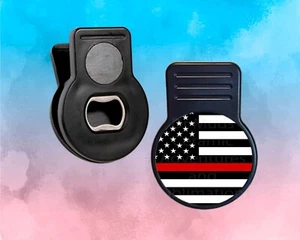 Cooler THIN RED LINE CHIP CLIP magnetisch mit Flaschenöffner Taschensparer - Bild 1 von 1