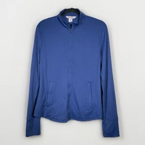 Giacca Tommy Bahama donna grande blu racchetta e pagaia full zip elasticizzata leggera - Foto 1 di 11
