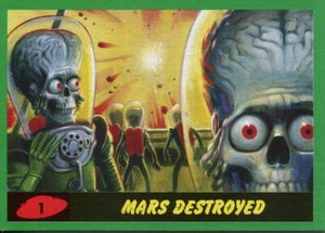 Mars Attacks The Revenge 2017 Complete 55 Card Green Parallel Base Set - Picture 1 of 1