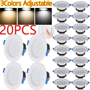 6/10/20Pcs Dimmable LED Downlight 7W Recessed Ceiling Light Panel Light 85-265V - Picture 1 of 9