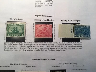 Scott #548, 549, & 550 1920 The Pilgrims Mint Never Hinged Set! - Image 1 of 4