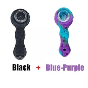 Bongs Silicona Negro+Azul Forma Colmena Varias Cantidades y Colores a Juego - Imagen 1 de 39