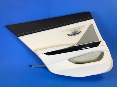 13-18 BMW F06 640I 650I GRAN COUPE REAR LEFT DOOR PANEL IVORY WHITE SUNSHADE - Image 1 of 4
