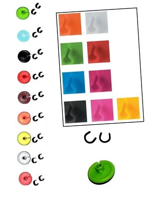 2 ORANGE - Soft FLEX KISSER BUTTONS With Clips Archery Bow String Bowstring F/SH - Image 1 of 2