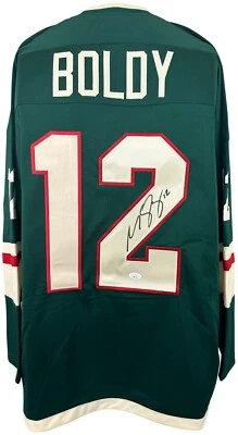 Matt Boldy autographed signed jersey Minnesota Wild JSA COA - Image 1 of 3