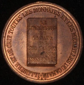 QUEBEC, Montreal - Joseph Leroux Copper Token, Breton 585 - Bild 1 von 2