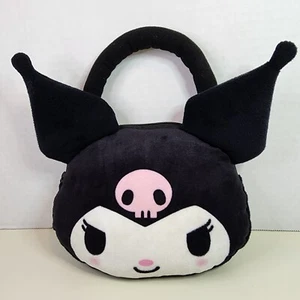 Plush Hello Kitty Sanrio Soft Purse with Zipper Kuromi Handbag Face Shaped Small - Picture 1 of 8