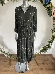 JOULES Josie Dress Size 8 10 12 14 & 16 Women's Midi Green Spot Print NEW OZ90 - Picture 1 of 24