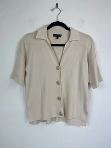 Phase Eight Creme Button Down Top Gr. XS Kragen  - Bild 1 von 8