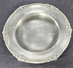 Vintage Finstain Les Potstainiers Hutois Sammlerstück Zinn Teller 12" mit Ornat - Bild 1 von 14