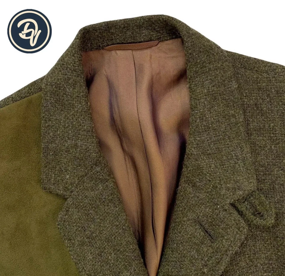 1950's 42 R Abercrombie & Fitch X Kilkar Tweeds Olive Green Knit Hunting Blazer - Image 1 of 4
