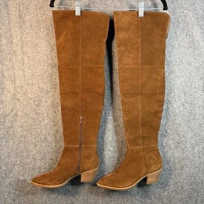 Steeve Madden LUCCA Womens Brown Suede Over The Knee Boots Size 6.5 LeatherA - Image 1 of 4