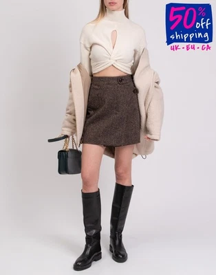 PVP €725 GIAMBATTISTA VALLI Jersey de Angora y Lana IT38 US2 UK6 XS Delantero Girado Foto 1 de 4