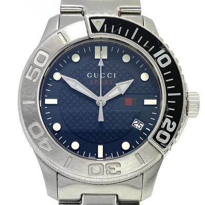 GUCCI G-Timeless Sport YA126253 126.2 Quartz Navy Sherry Line Date Indicator - Image 1 of 4